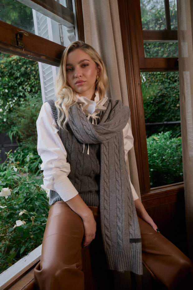 Manteau Serena gris claro