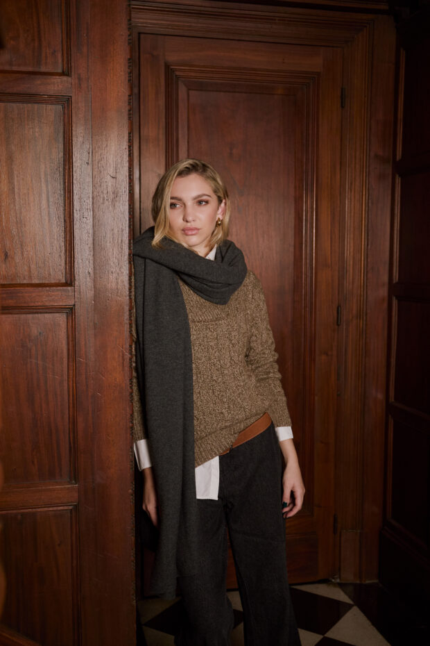 Manteau Lana Cashmere gris topo