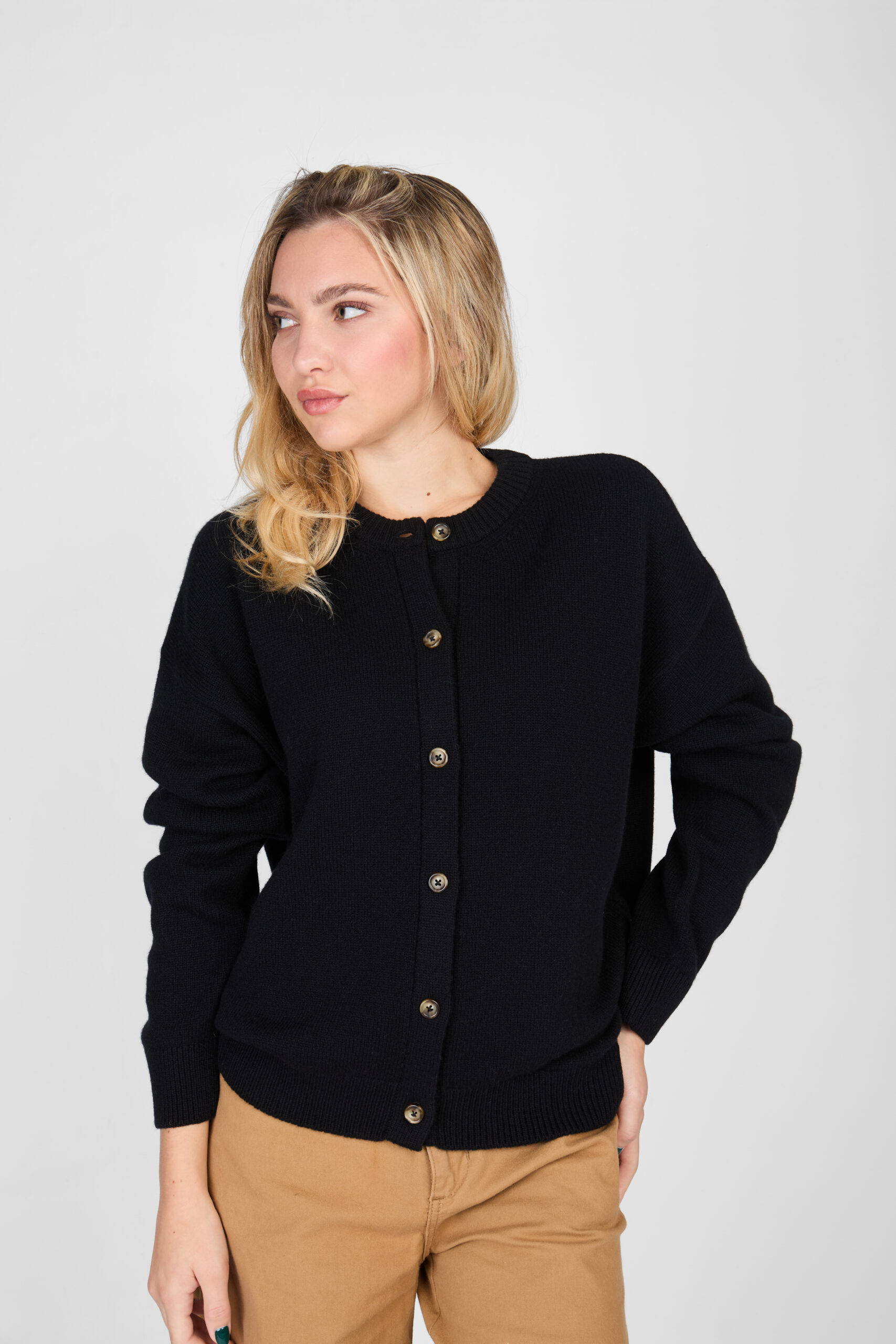 Cardigan Lana Cashmere negro