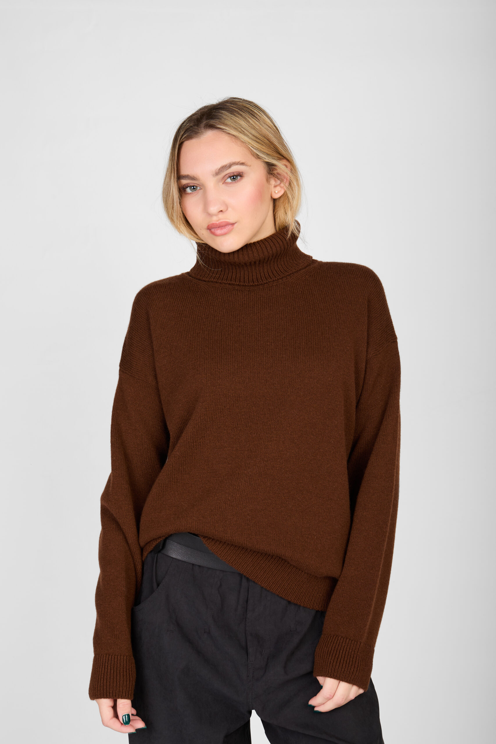 Polera Lana Cashmere marrón