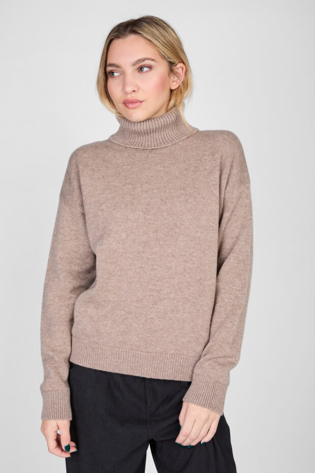 Polera Lana Cashmere vison