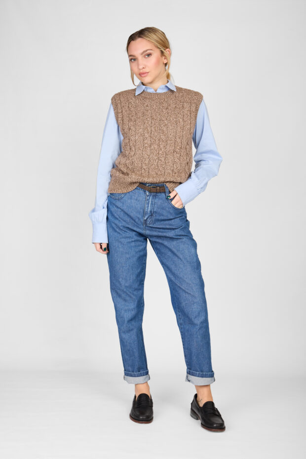 Chaleco Aurora chocolate melange