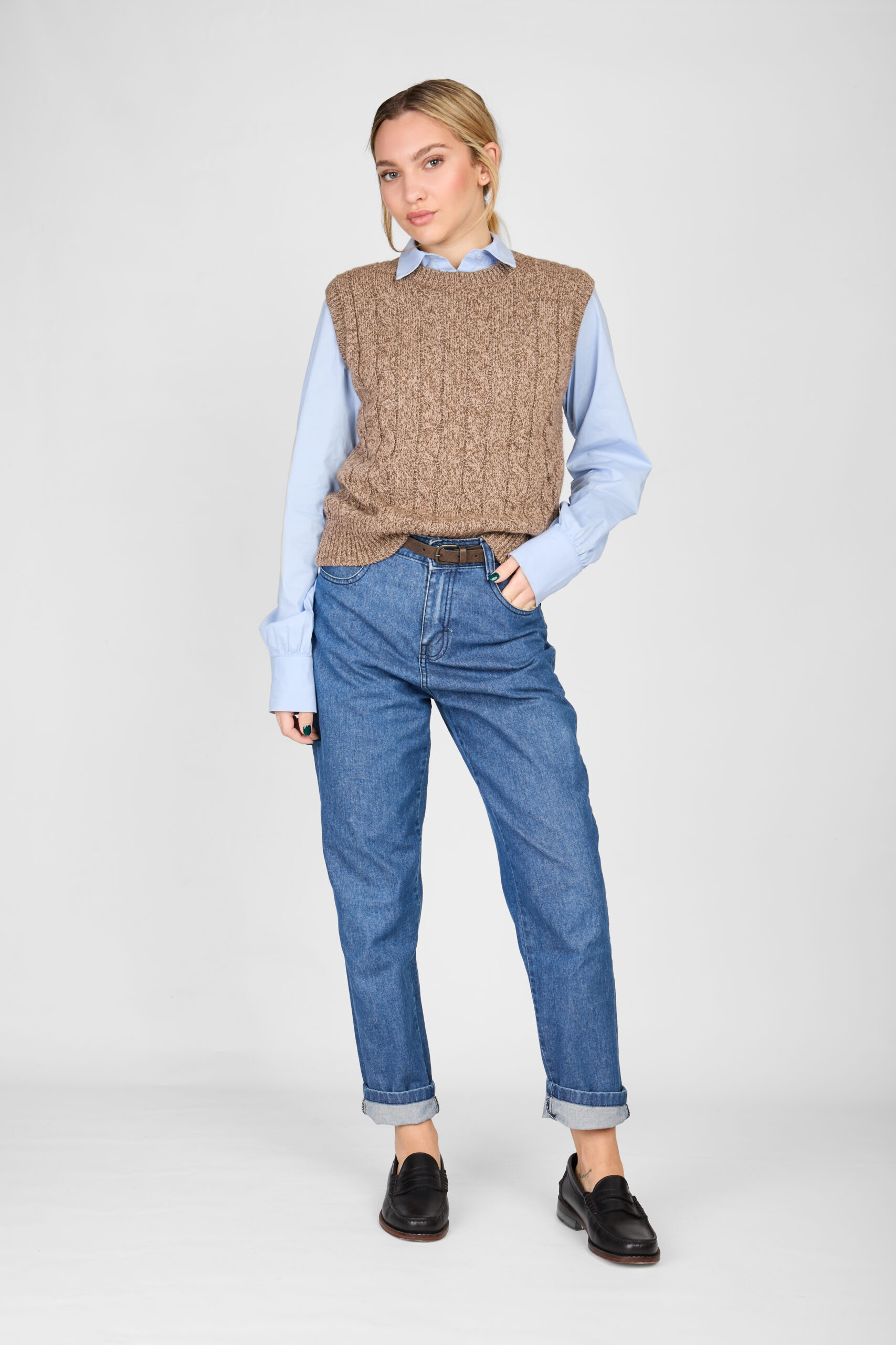 Chaleco Aurora chocolate melange