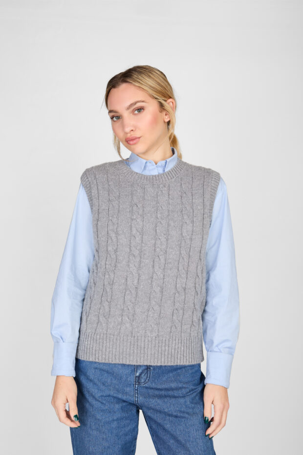 Chaleco Aurora gris claro