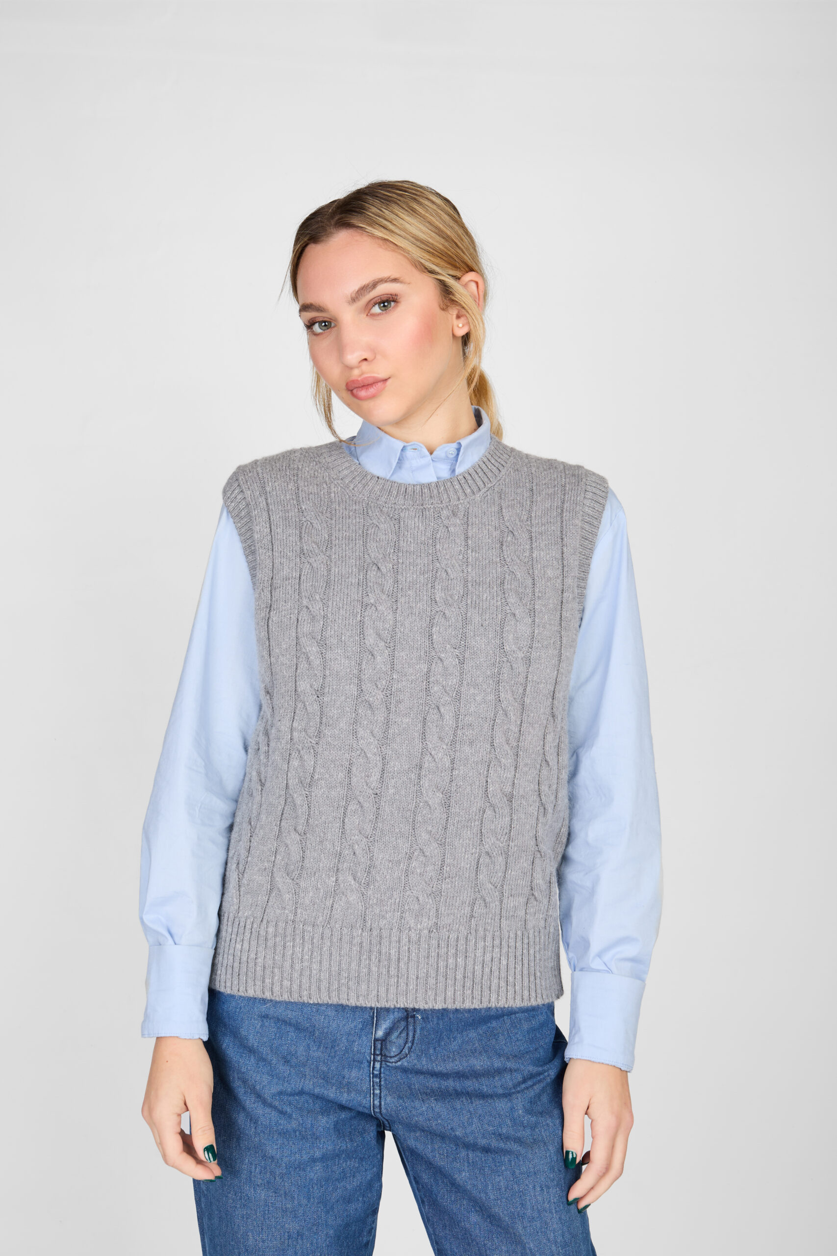 Chaleco Aurora gris claro