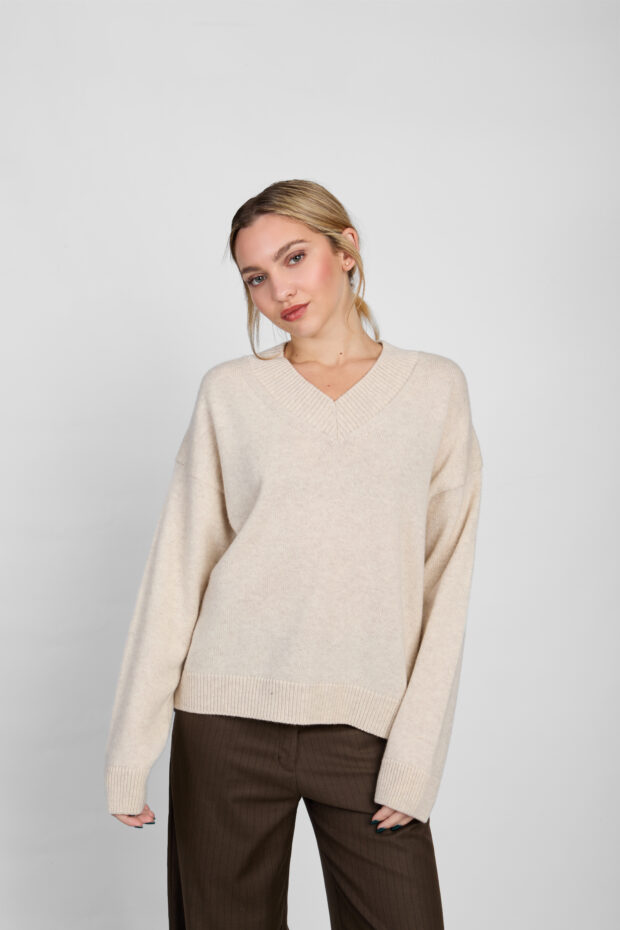 Sweater Lana Cashmere crudo