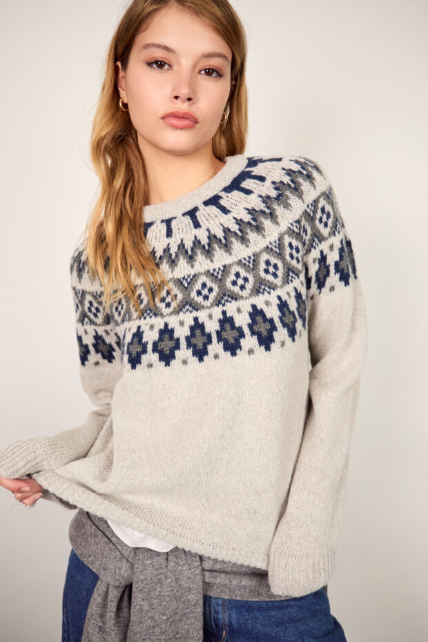 Sweater Parachute gris perla