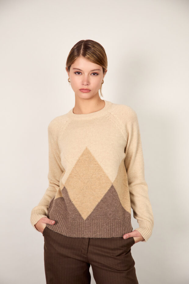 Sweater Rombos crudo