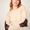Redondo Lana Cashmere con Cuero crudo
