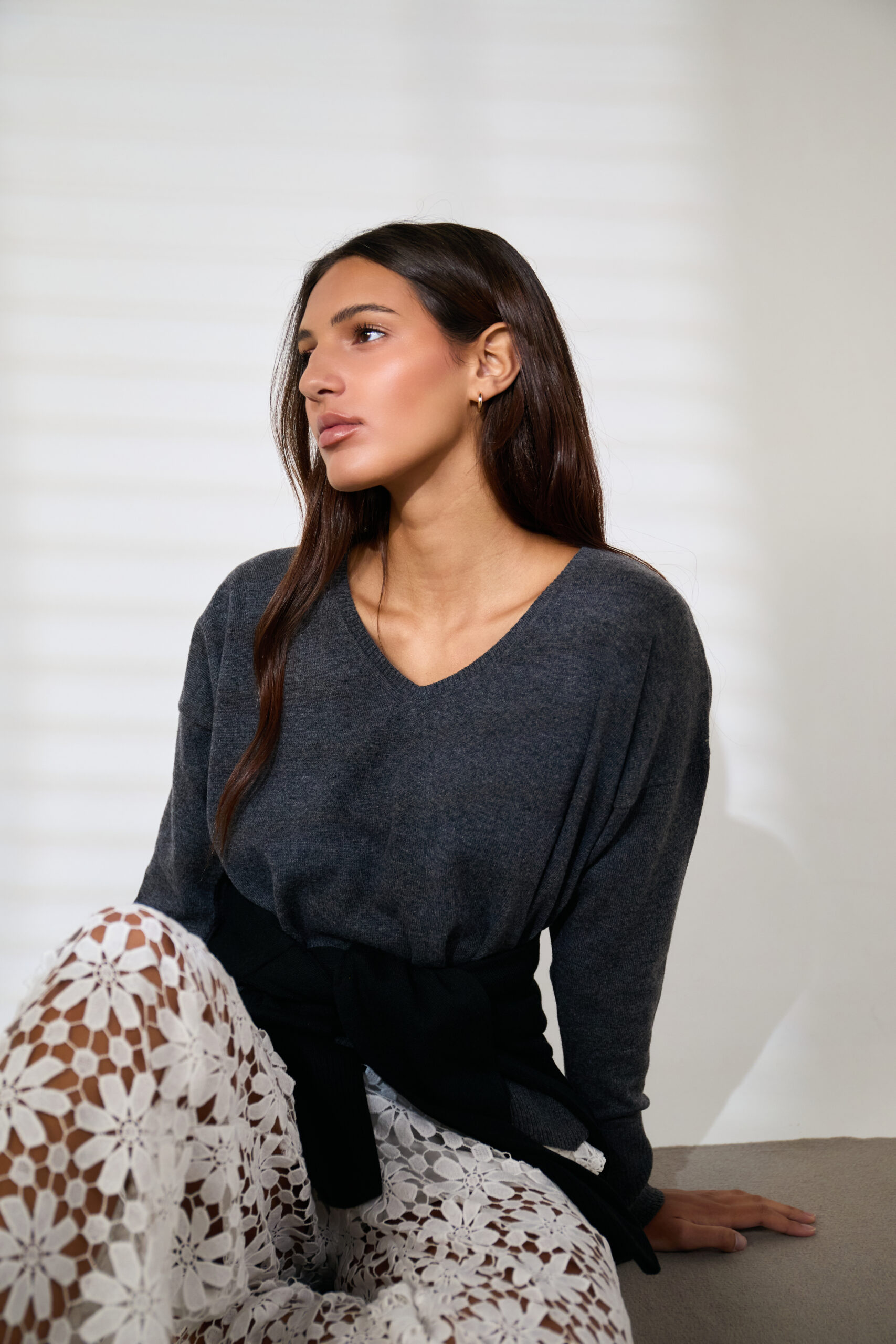 Sweater Reflejo gris topo