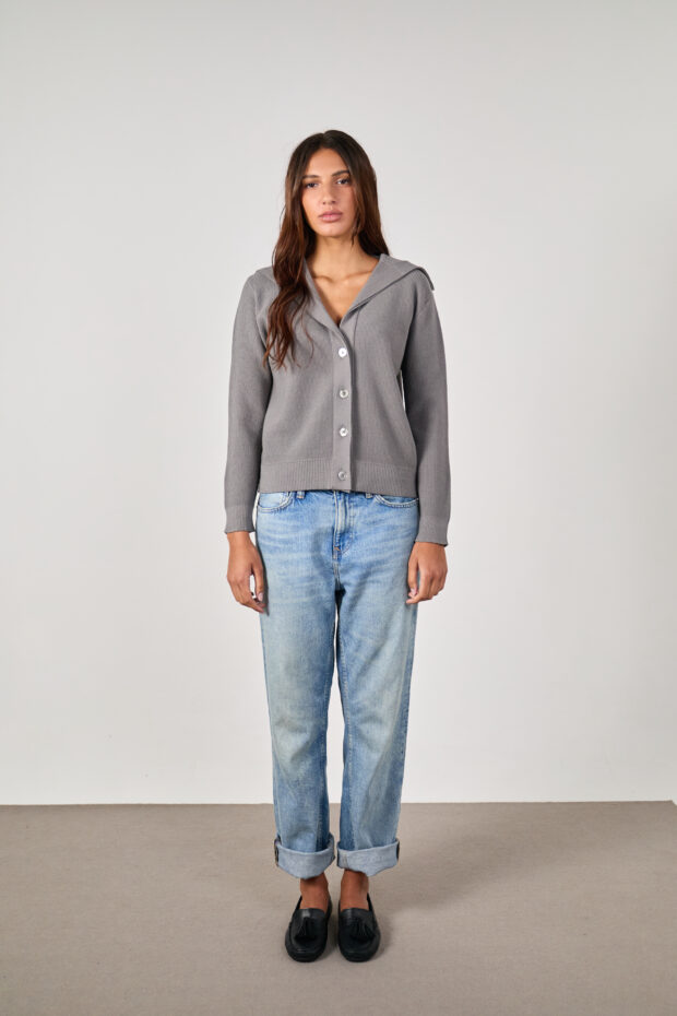 Cardigan Pausa gris medio