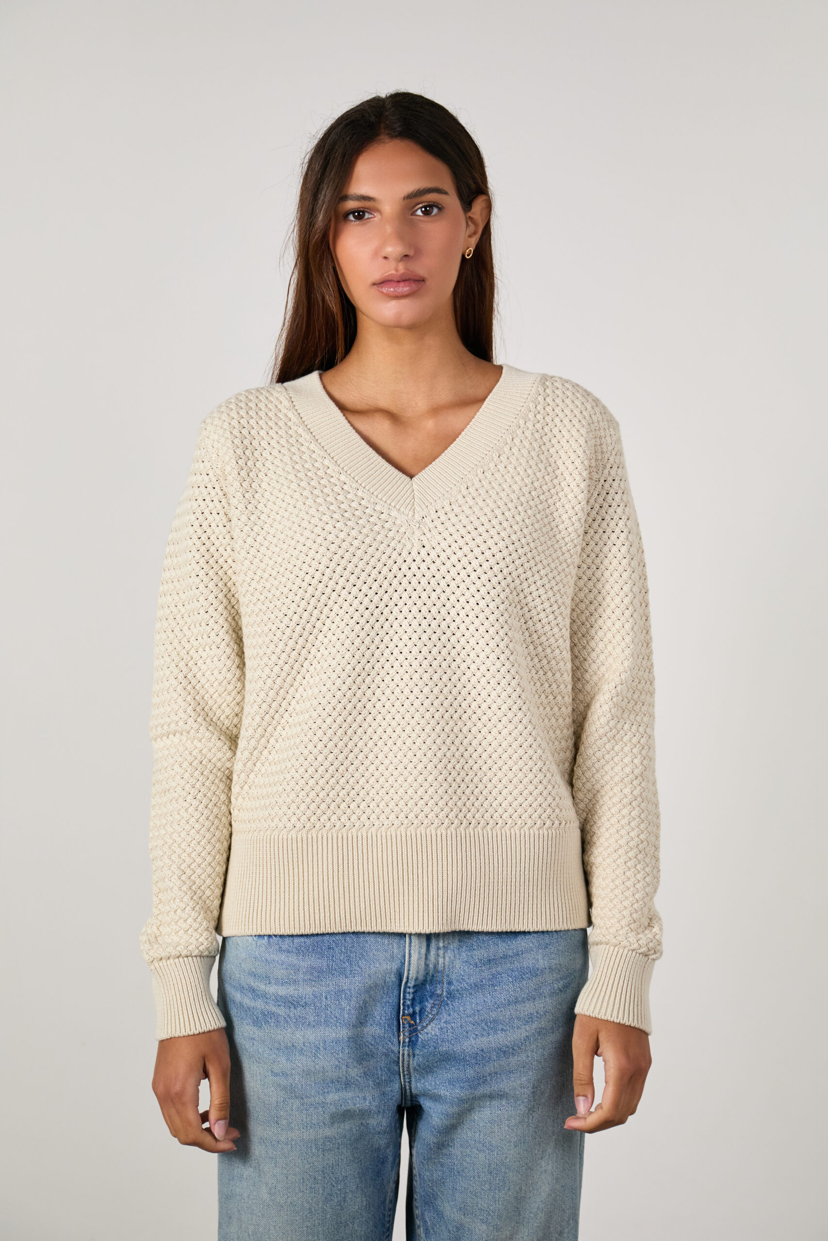 Sweater Canasto crudo