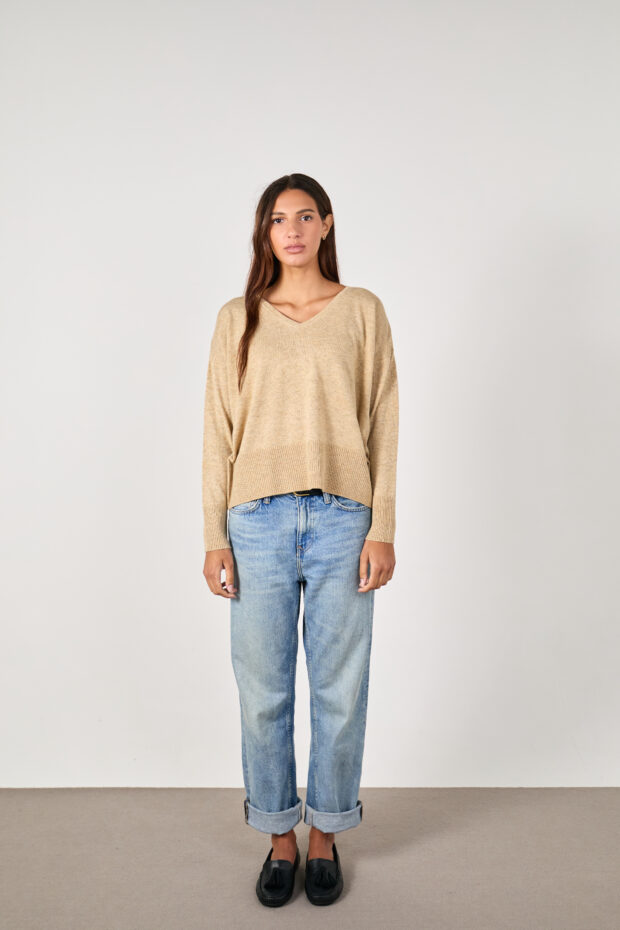 Sweater Reflejo camel